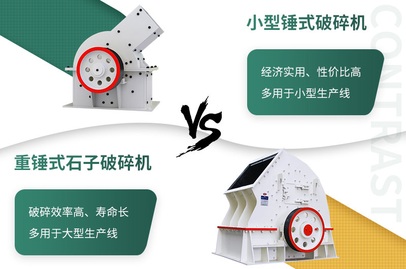 重錘式破碎機與小型破碎機對比